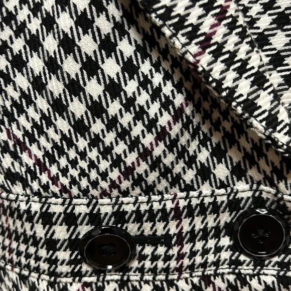 WHBM Houndstooth Double Breasted Peplum Blazer - Picture 2 of 5